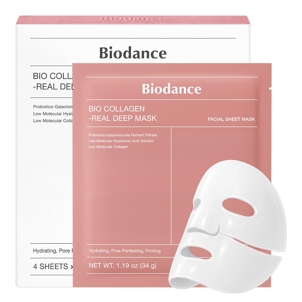 51Qiwz3ZiaL._SL1000_.jpg BIODANCE Bio-Collagen Real Deep Mask, Hydrating Overnight Hydrogel Mask, Pore Minimizing, - Image 1
